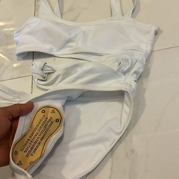 White one piece bathing suit #9 - Picture 6 of 7